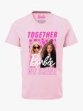 Brand Threads Kids' Short Sleeve Barbie T-Shirt, Pink