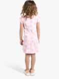Brand Threads Kids' Disney Minnie Mouse Spot Print Frill Sleeve Dress, Pink