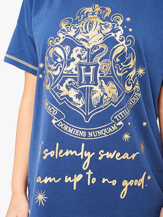 Brand Threads Harry Potter Graphic Print Short Pyjama Set, Blue