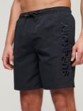 Superdry Premium Embroidered 17" Swim Shorts, Navy