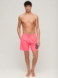 Superdry Sportswear Logo 17" Recycled Swim Shorts, Shocking Pink