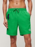 Superdry Recycled Polo 17" Swim Shorts, Drop Kick Green