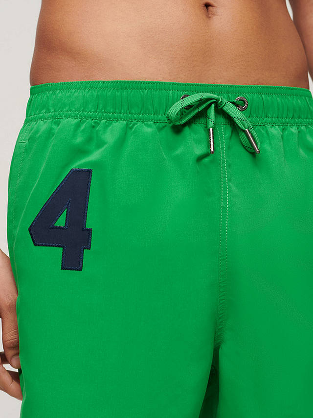 Superdry Recycled Polo 17" Swim Shorts, Drop Kick Green