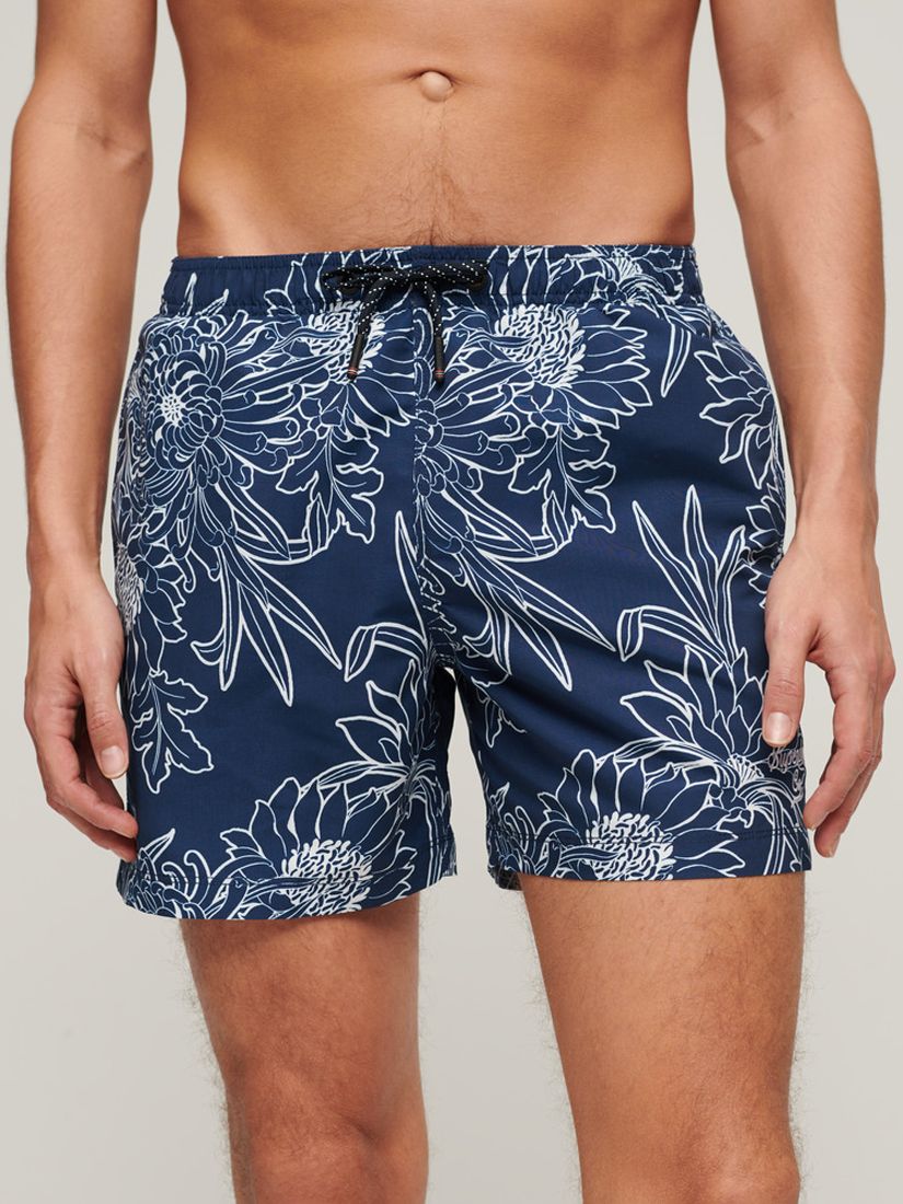 Superdry Printed 15" Swim Shorts, Chrysanthemum, M