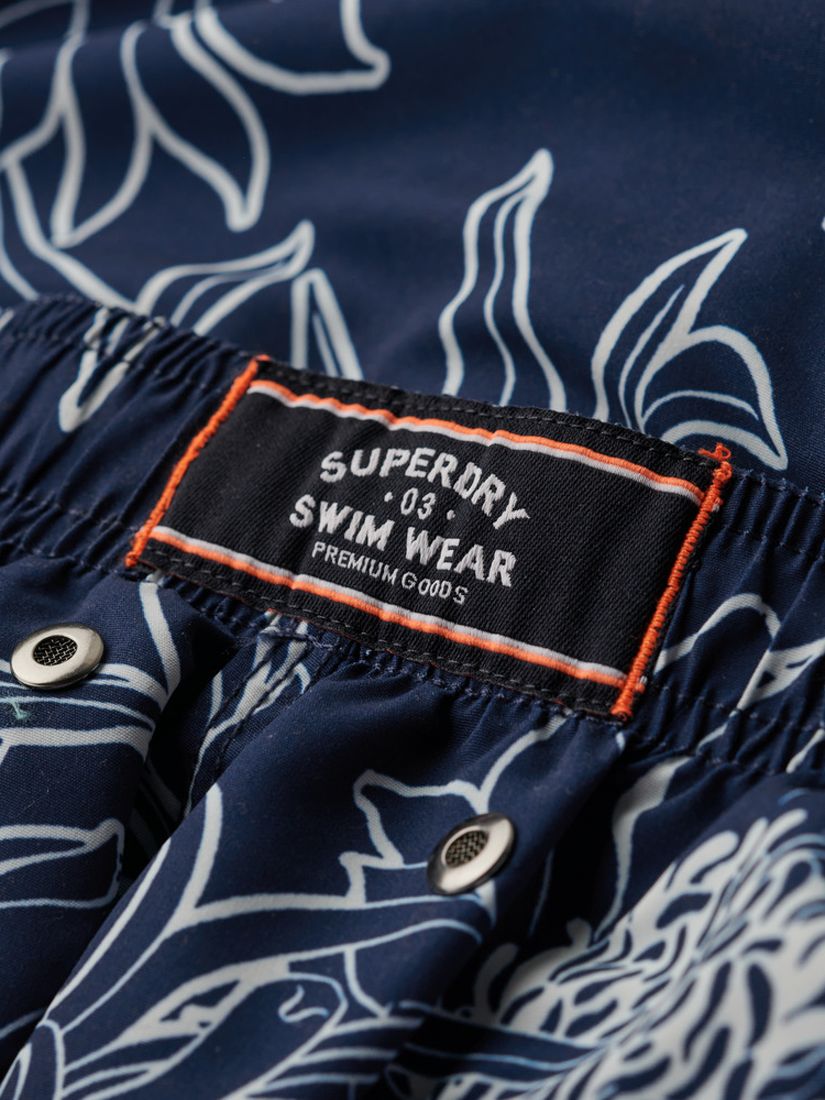 Superdry Printed 15" Swim Shorts, Chrysanthemum, M