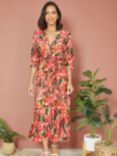 Yumi Paisley Printed Midi Dress, Pink