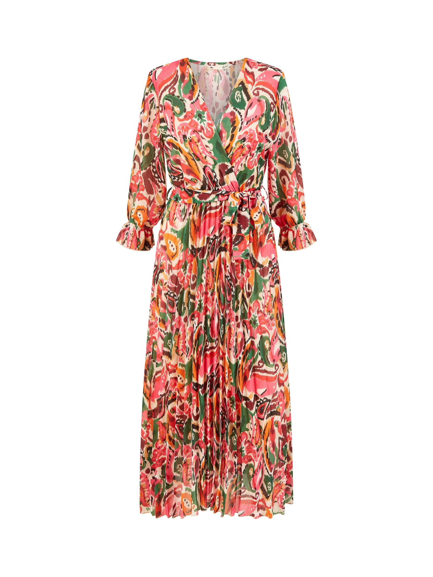 Yumi Paisley Printed Midi Dress, Pink, 8