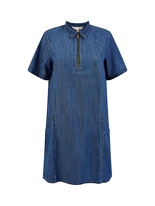 Yumi Mini Cotton Tunic Dress, Blue