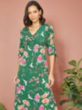 Yumi Floral Print Midi Dress, Green