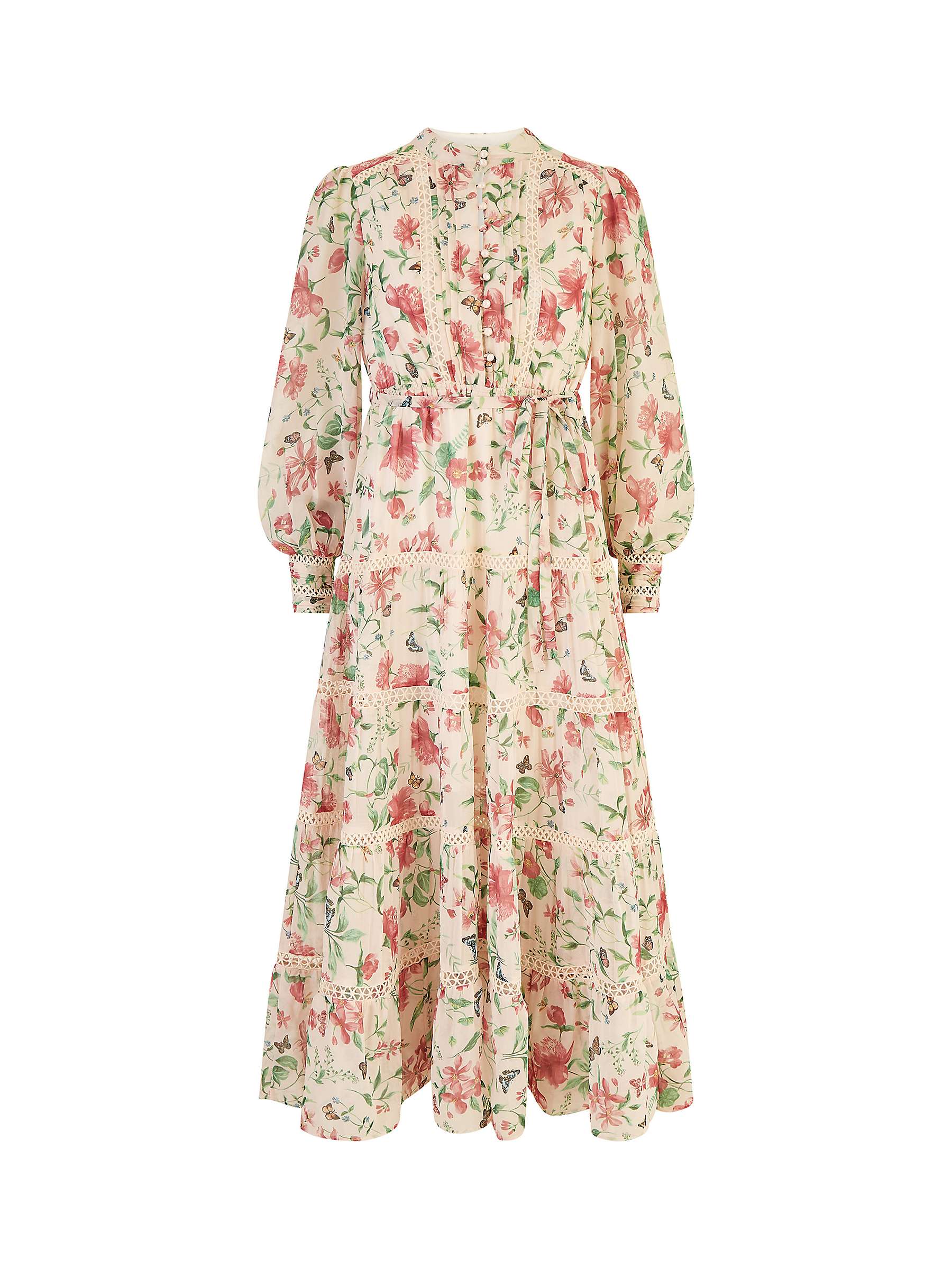 Buy Yumi Butterfly Tiered Maxi Dress, Blush Online at johnlewis.com