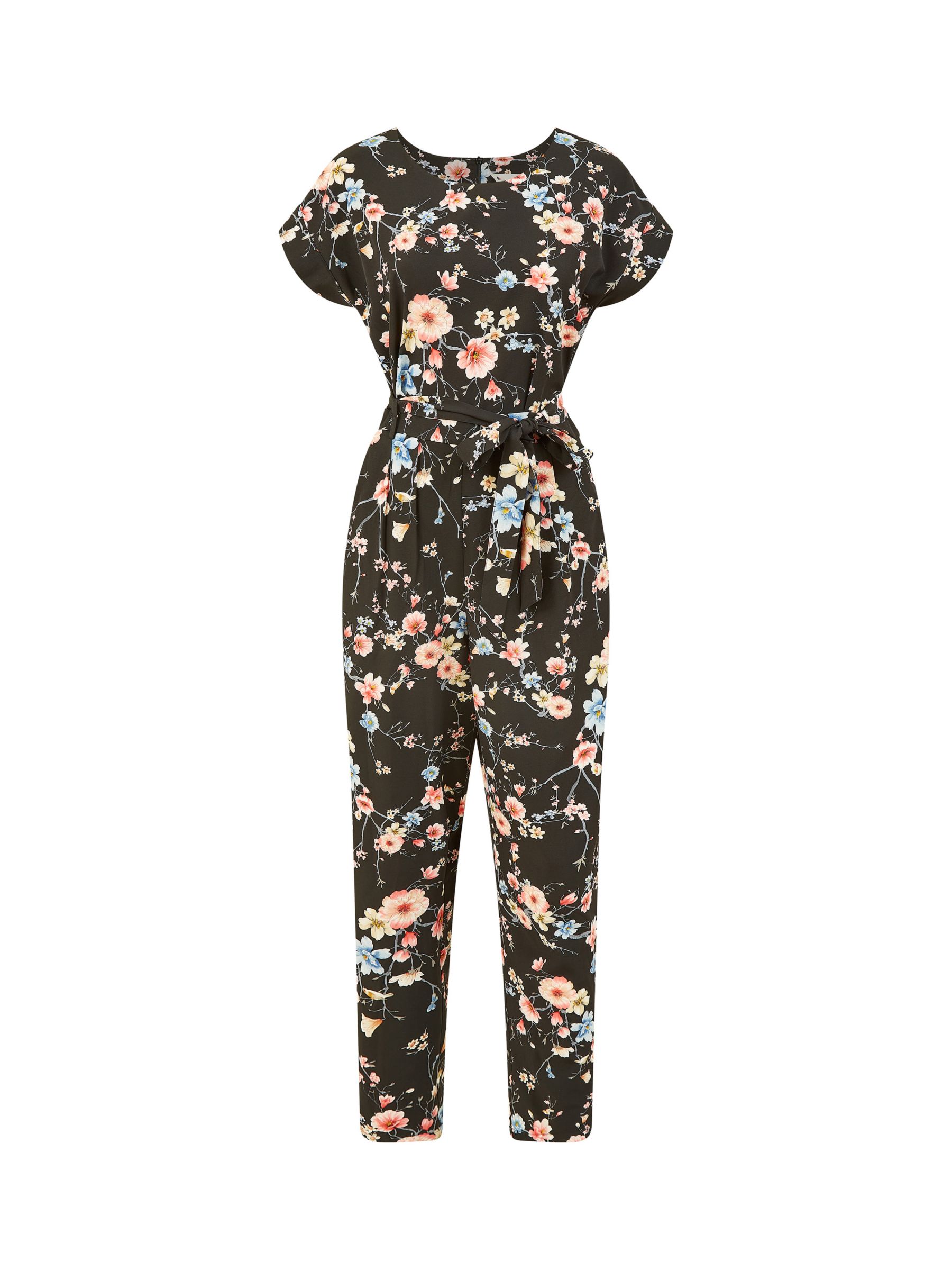 Buy Yumi Blossom Print Jumpsuit, Black Online at johnlewis.com
