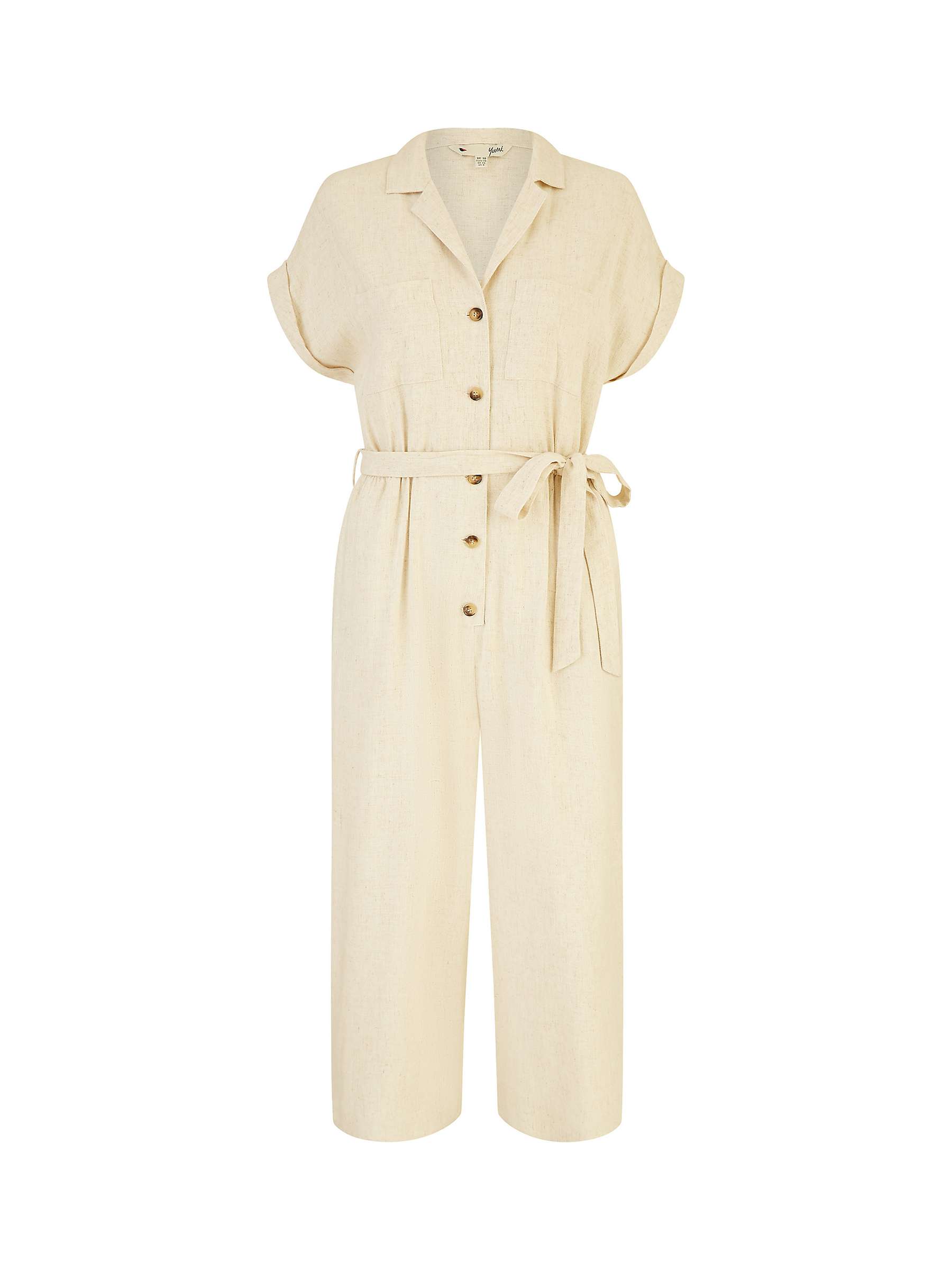 Buy Yumi Viscose Button Up Jumpsuit Online at johnlewis.com