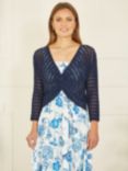 Yumi Crochet Knit Bolero, Navy