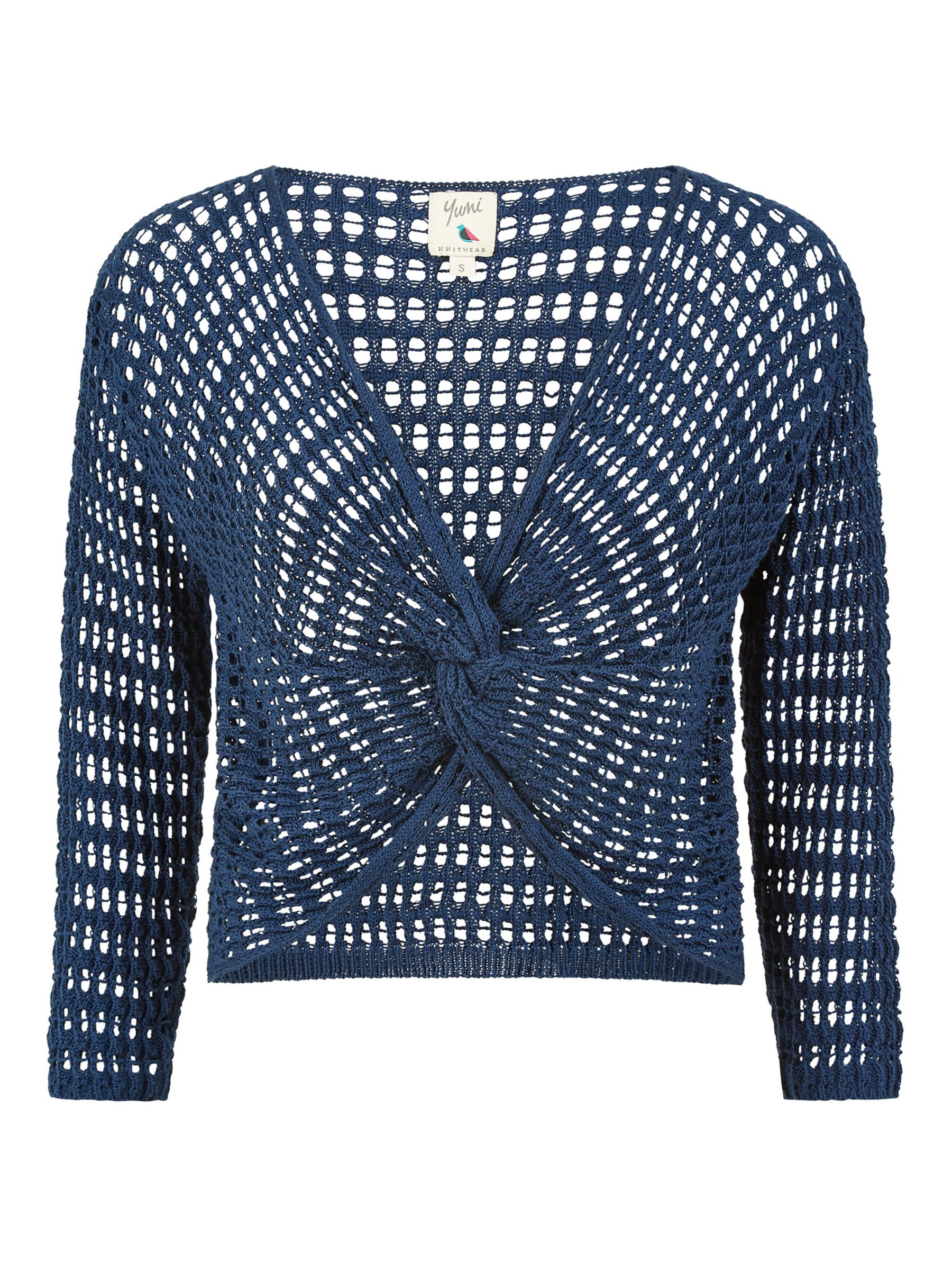 Buy Yumi Crochet Knit Bolero, Navy Online at johnlewis.com