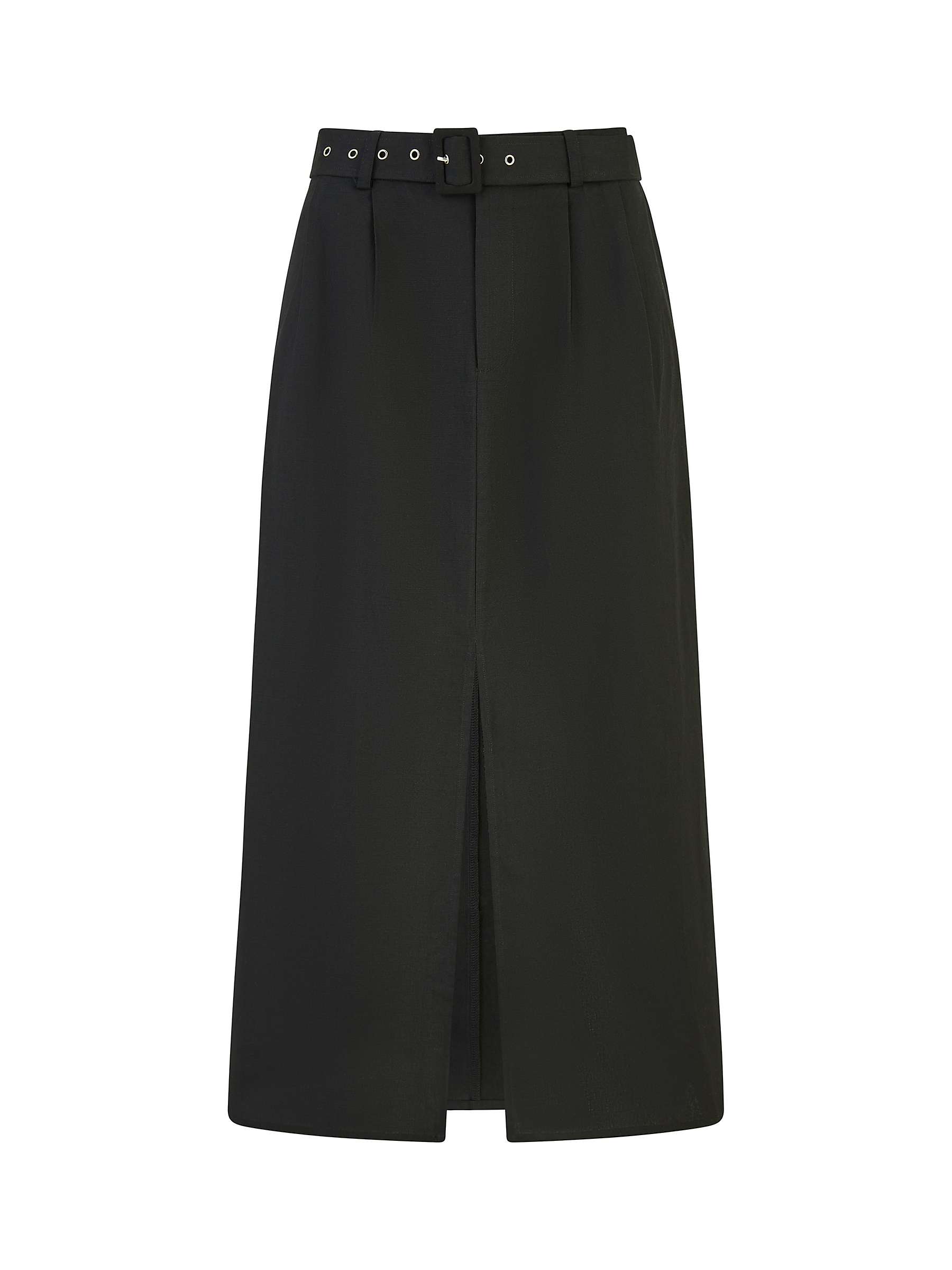 Buy Yumi Cotton Midi Skirt, Black Online at johnlewis.com