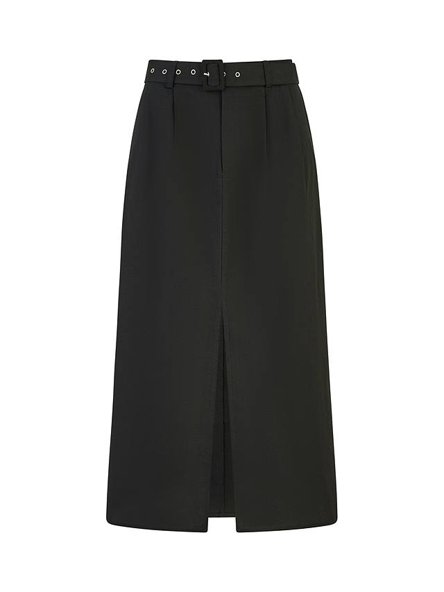 Yumi Cotton Midi Skirt, Black