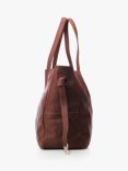 Moda in Pelle Indie Pebble Leather Tote Bag, Tan