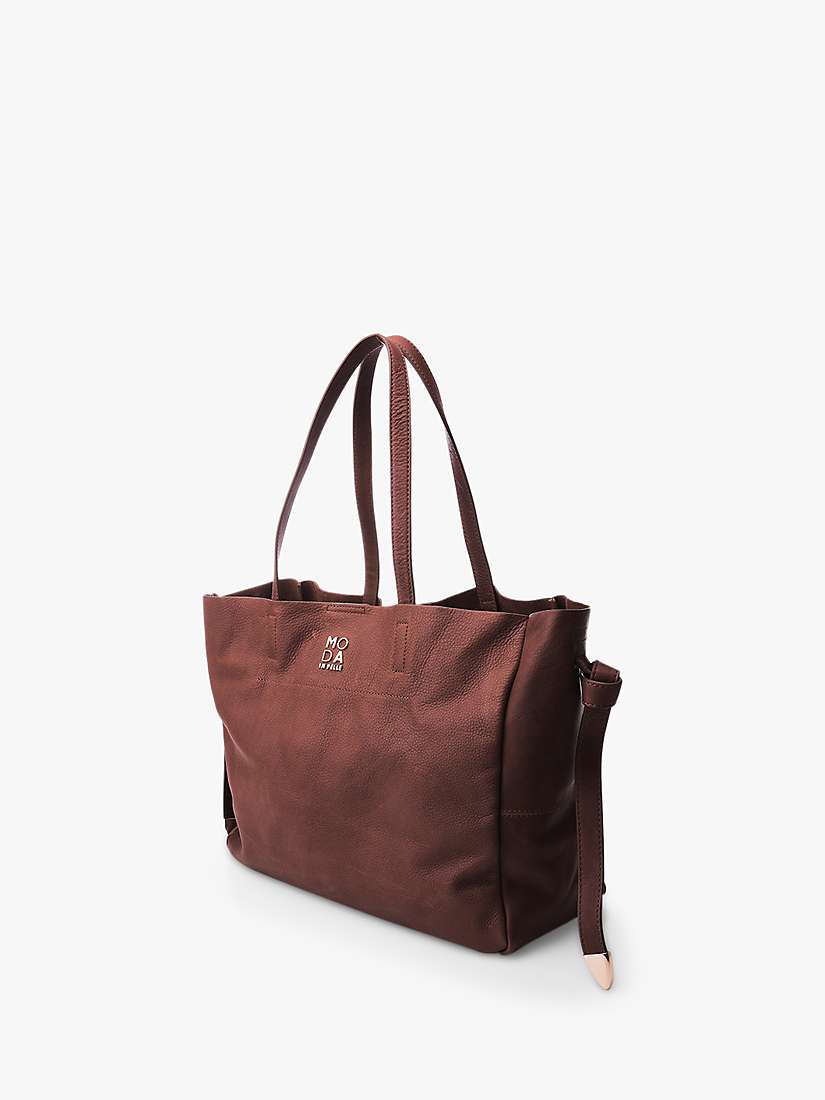 Buy Moda in Pelle Indie Pebble Leather Tote Bag, Tan Online at johnlewis.com