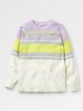 Passenger Grassland Colour Block Stripe Jumper, Lilac Mist