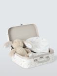 John Lewis Heirloom Collection Baby Pima Cotton Sleepsuit, Hat and Bunny Gift Box