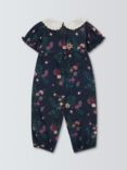 John Lewis Heirloom Collection Baby Floral Romper, Blue