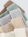 John Lewis Heirloom Collection Baby Organic Cotton Blend Socks, Pack of 5