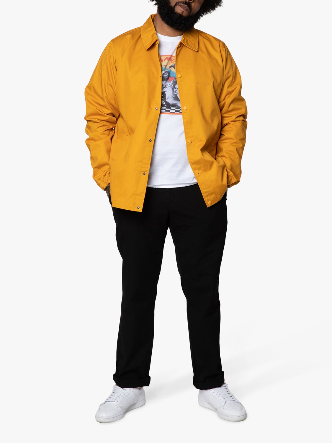 M.C.Overalls Fitted Coach Jacket, Mustard Yellow, S