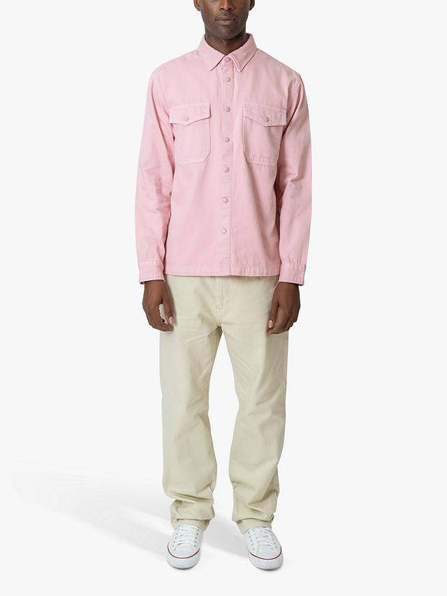 M.C.Overalls Relaxed Denim Overshirt, Dusty Pink