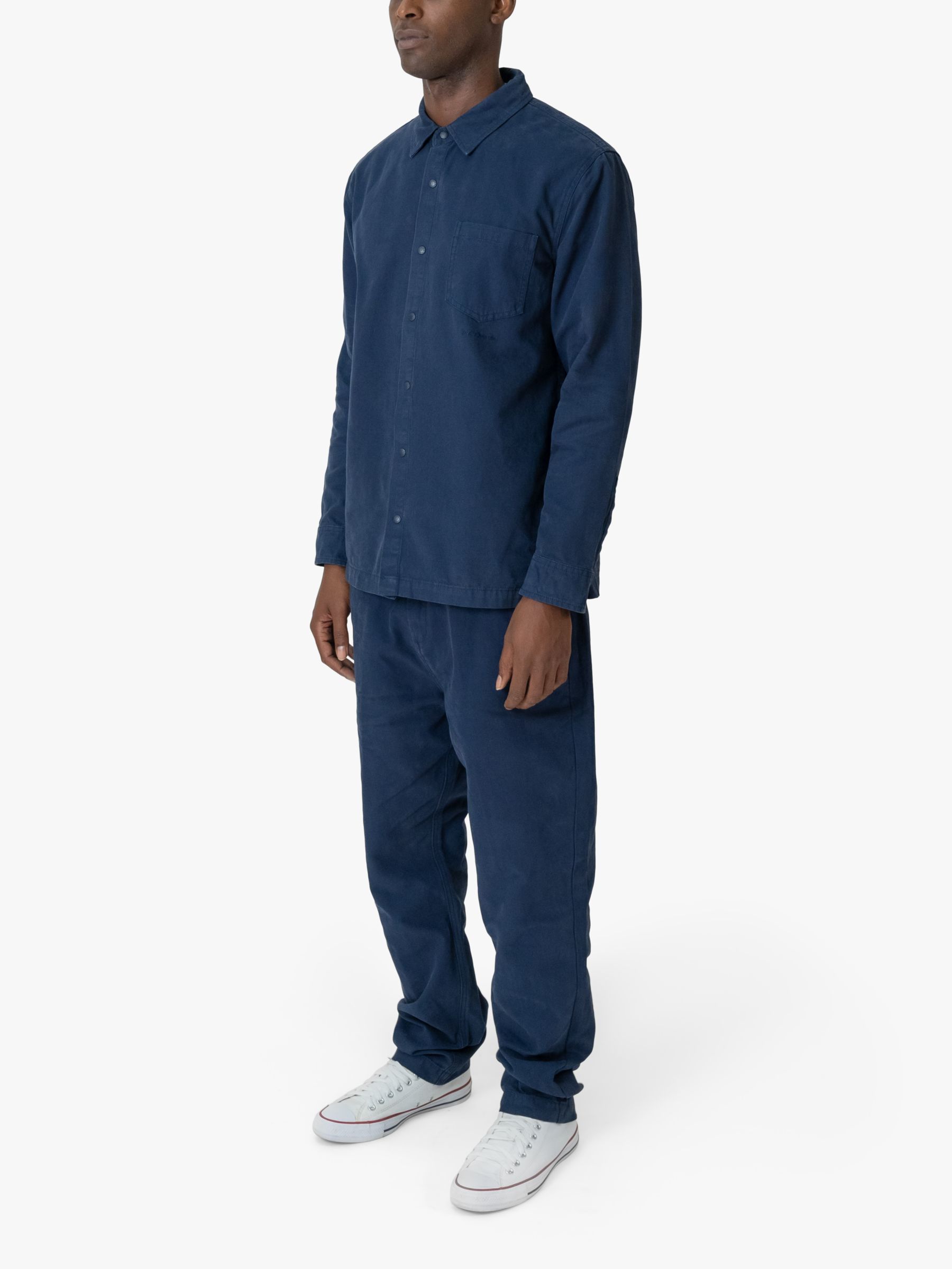 M.C.Overalls Relaxed Fit Cotton Canvas Trousers, Navy, W26/L32