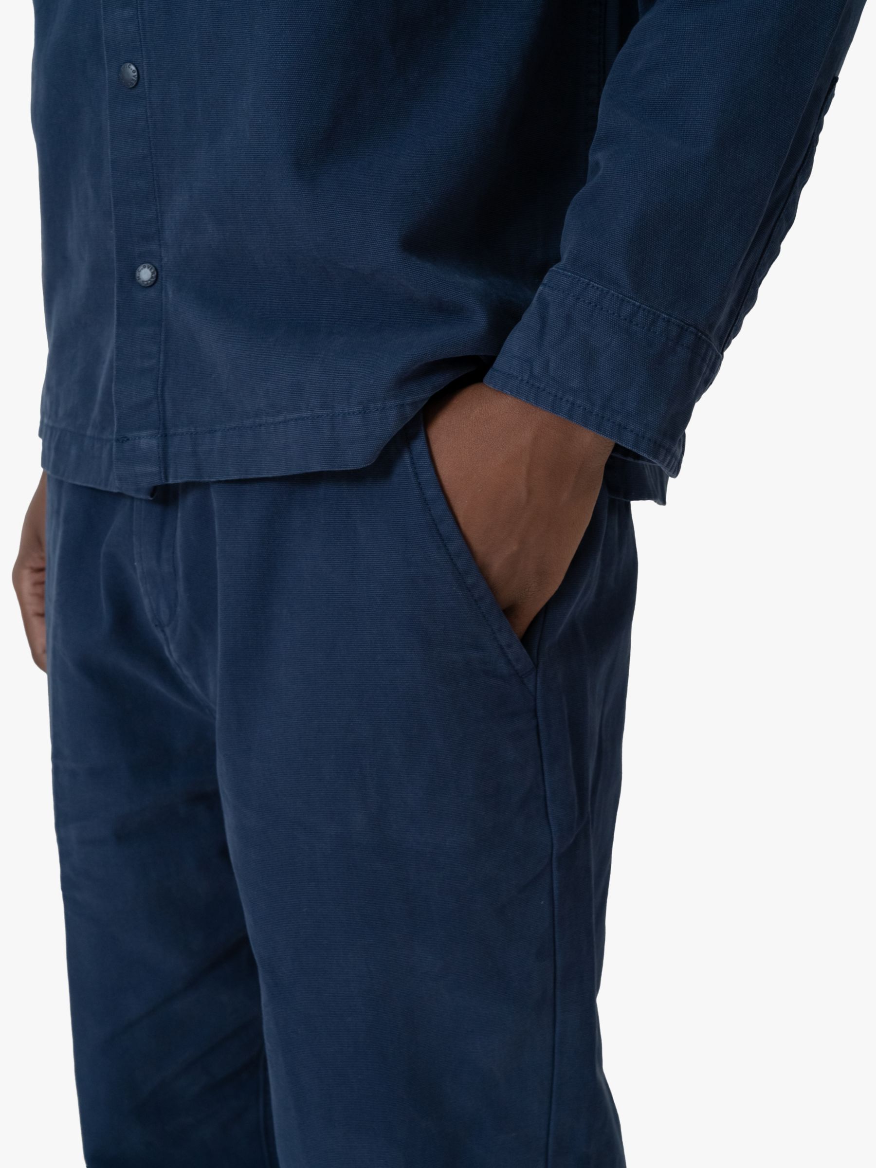 M.C.Overalls Relaxed Fit Cotton Canvas Trousers, Navy, W26/L32