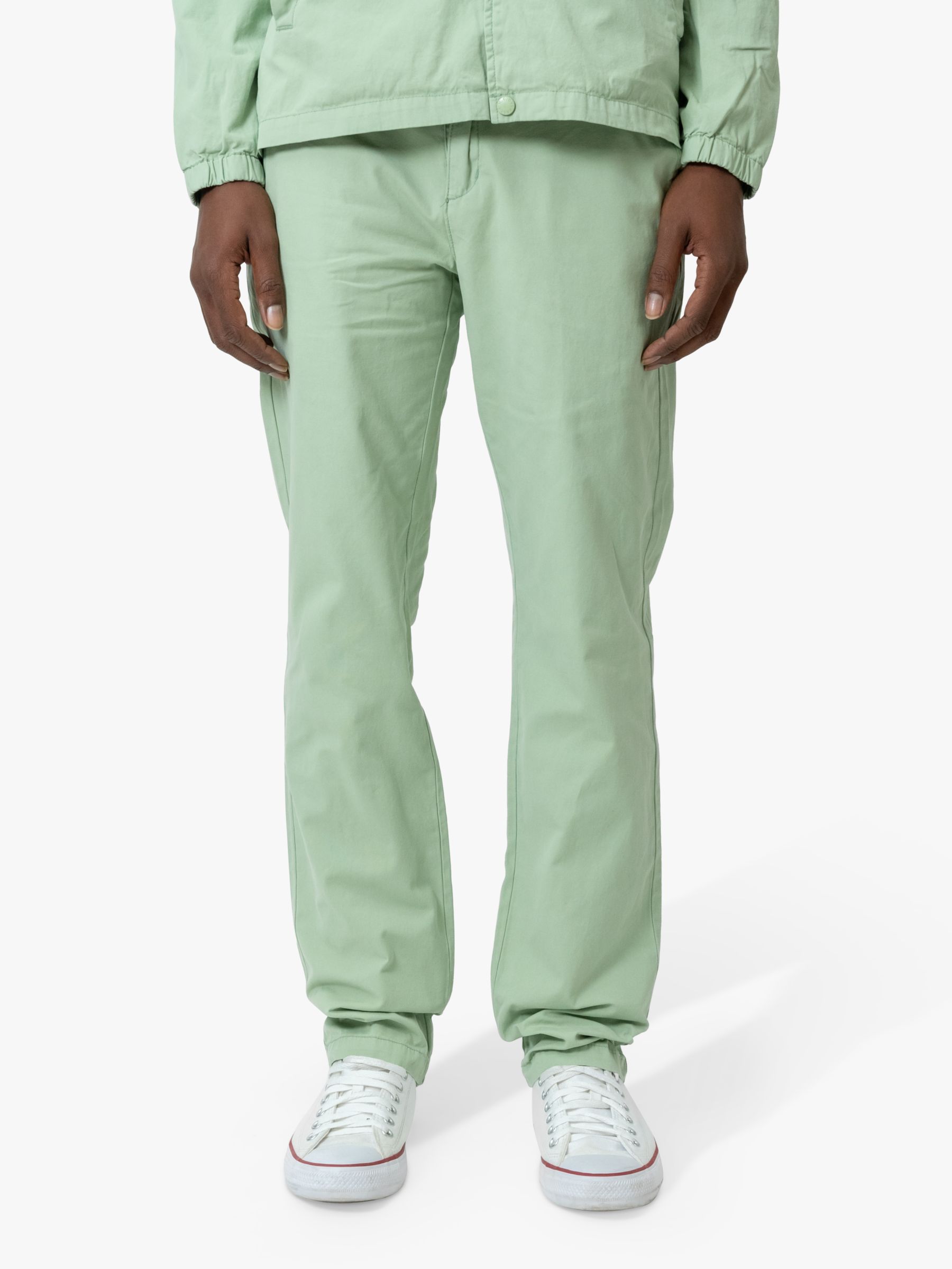 M.C.Overalls Slim Fit Lightweight Cotton Trousers, Dark Mint, W34/L34