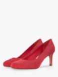 Hobbs Lizzie Suede Court Shoes, Rouge Pink