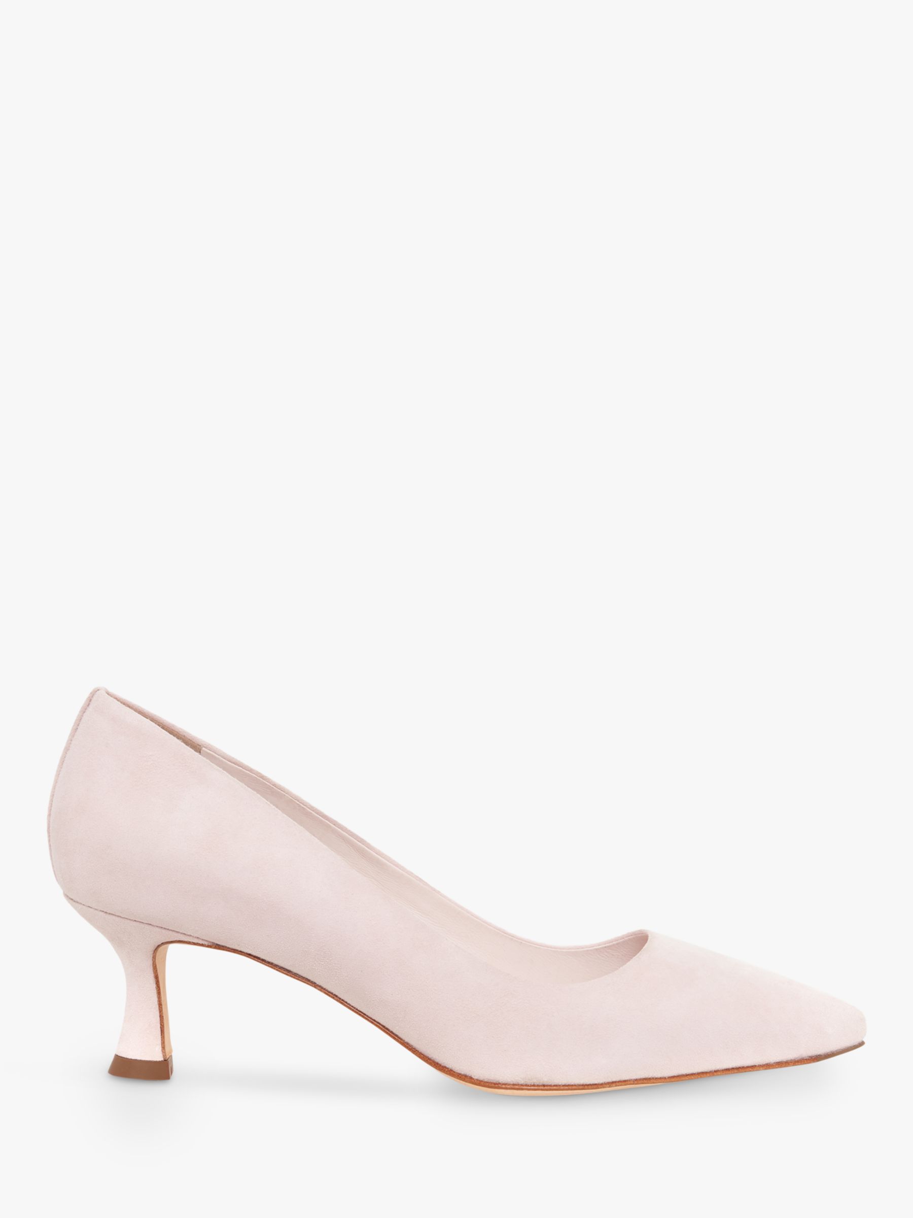 Hobbs Esther Suede Court Shoes, Pale Pink at John Lewis & Partners