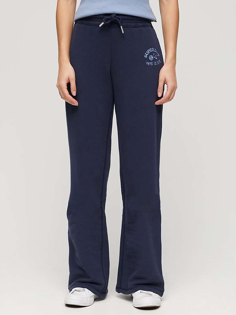 Buy Superdry Low Rise Flare Joggers, Richest Navy Online at johnlewis.com