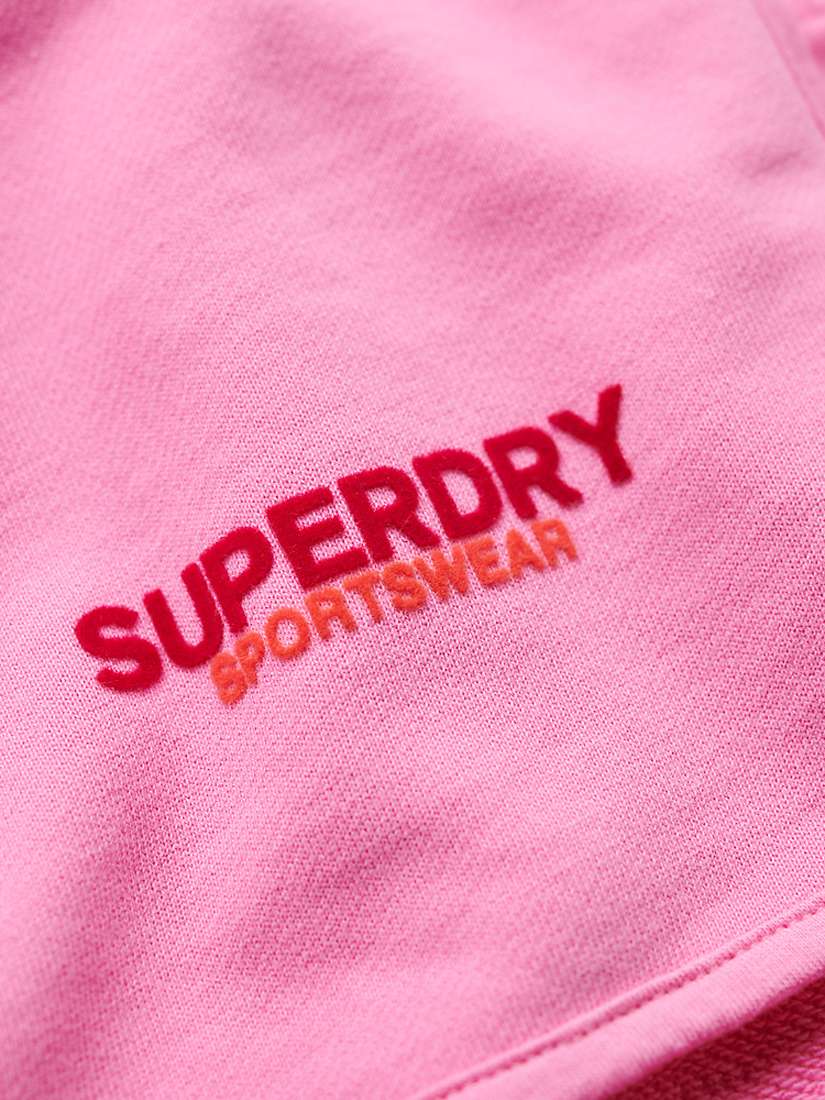 Buy Superdry Sportswear Logo Racer Shorts, Paparazzi Pink Online at johnlewis.com