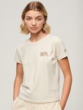 Superdry Sportswear Logo Fitted T-Shirt, Rice White