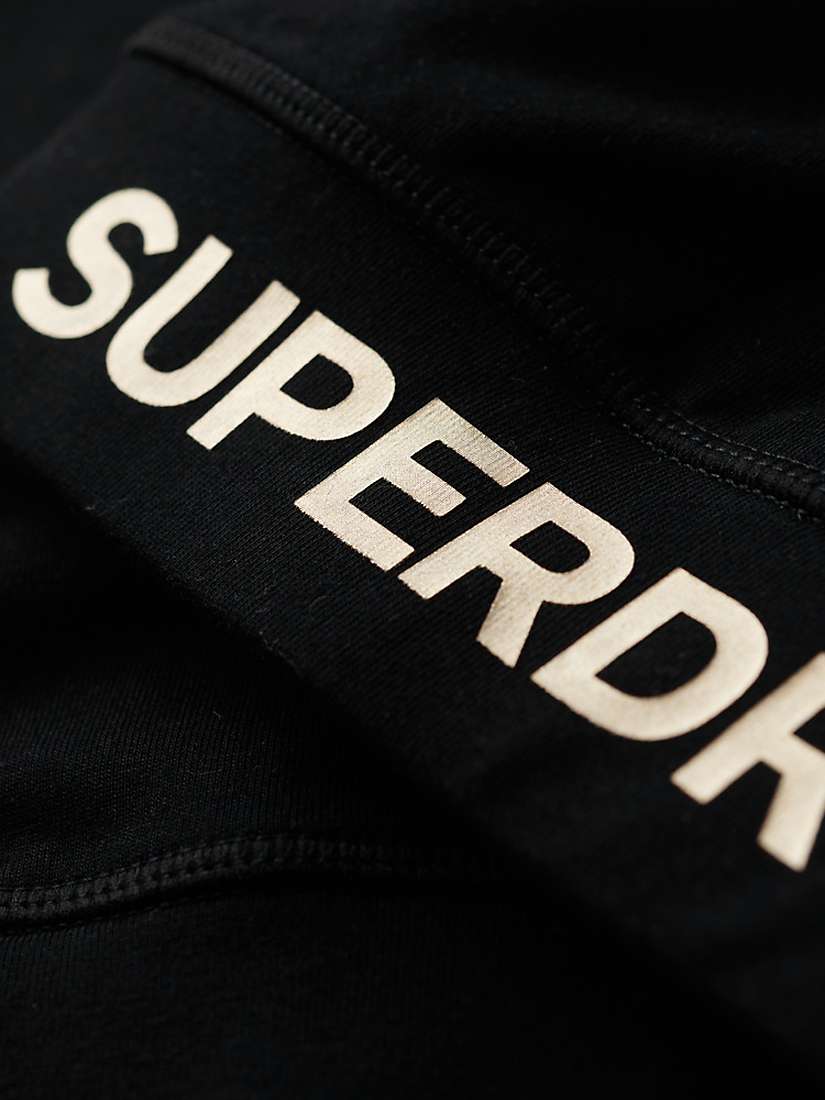 Buy Superdry Logo Sports Bra Top, Black/Bronze Online at johnlewis.com