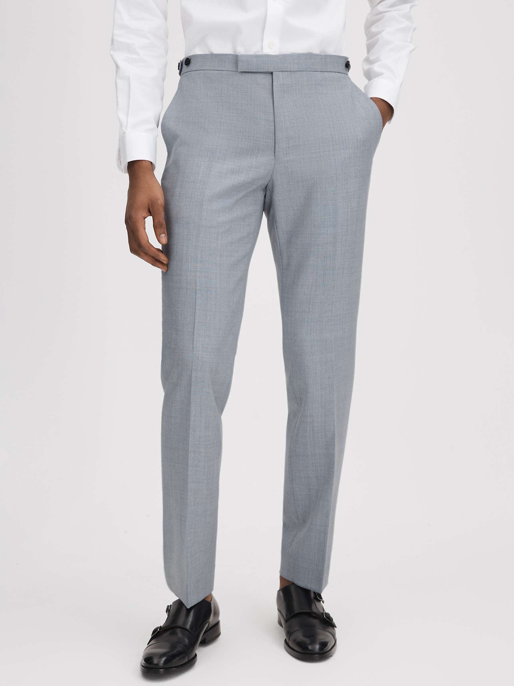 Buy Reiss Dandy Straight Fit Trousers, Soft Blue Online at johnlewis.com