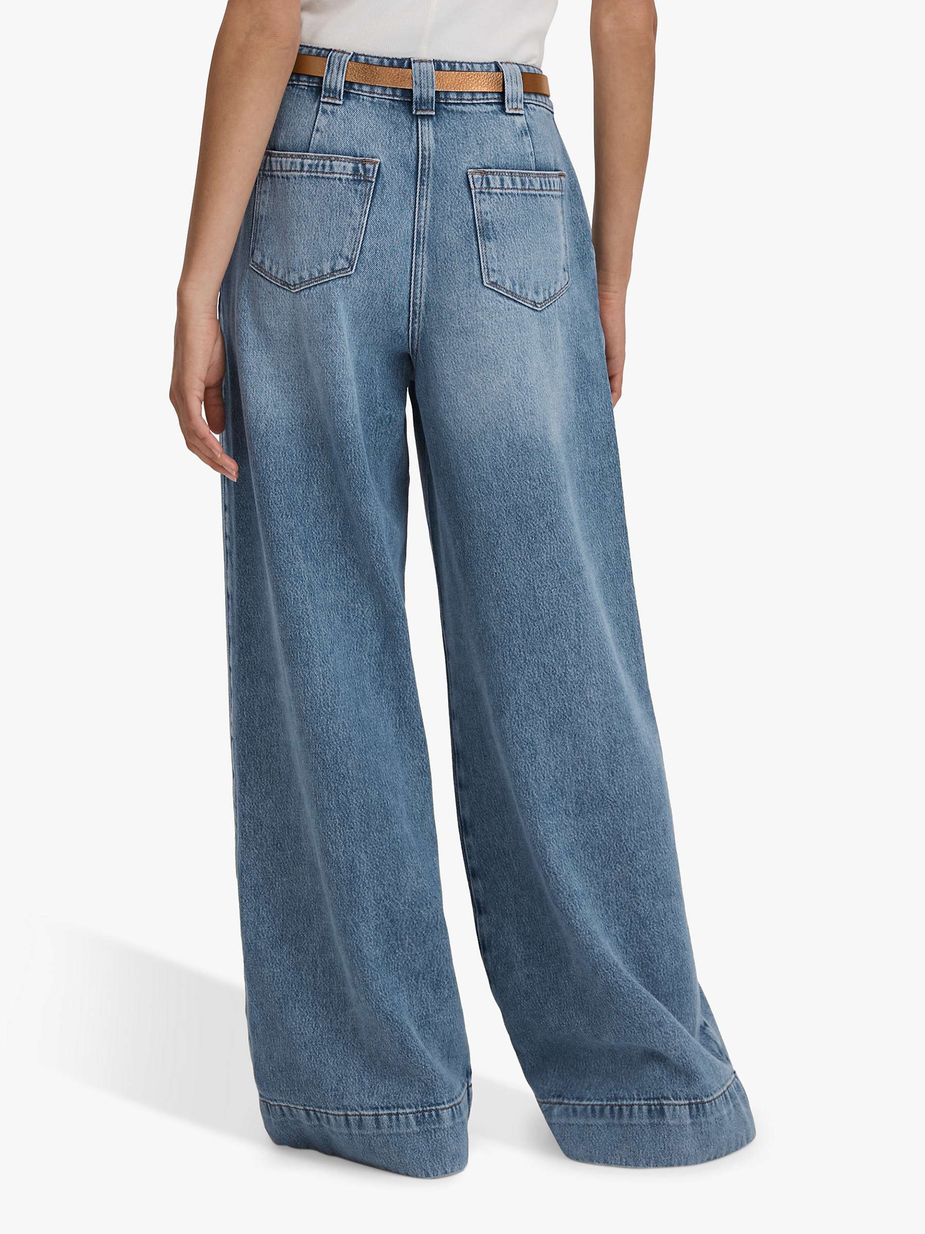 Buy Reiss Olivia Flared Jeans, Blue Online at johnlewis.com