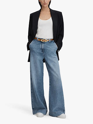 Reiss Olivia Flared Jeans, Blue