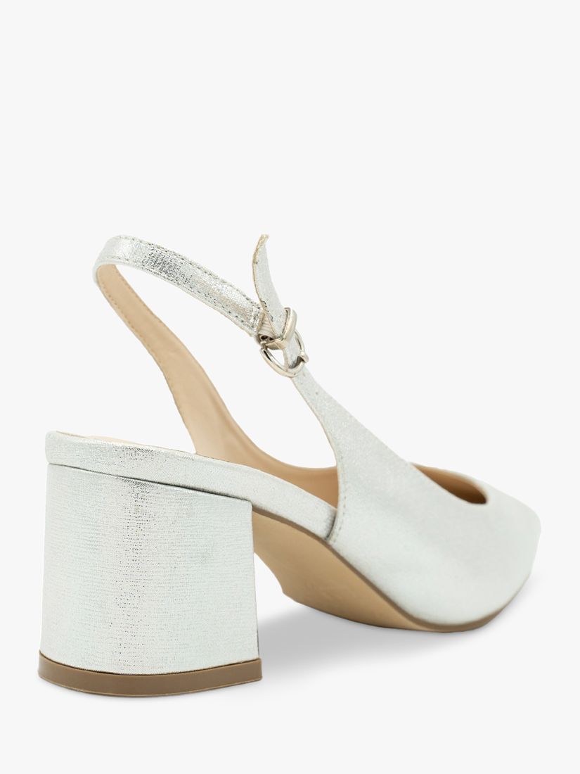 Buy Paradox London Imelda Shimmer Block Heel Sling Back Court Shoes Online at johnlewis.com