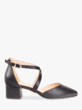 Paradox London Wide Fit Fran Shimmer Low Block Heel Court Shoes