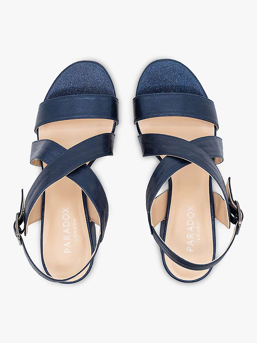 Buy Paradox London Ida Block Heel Shimmer Sandals Online at johnlewis.com