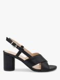 Paradox London Ilana Shimmer Mid Heel Sling Back Sandals, Black