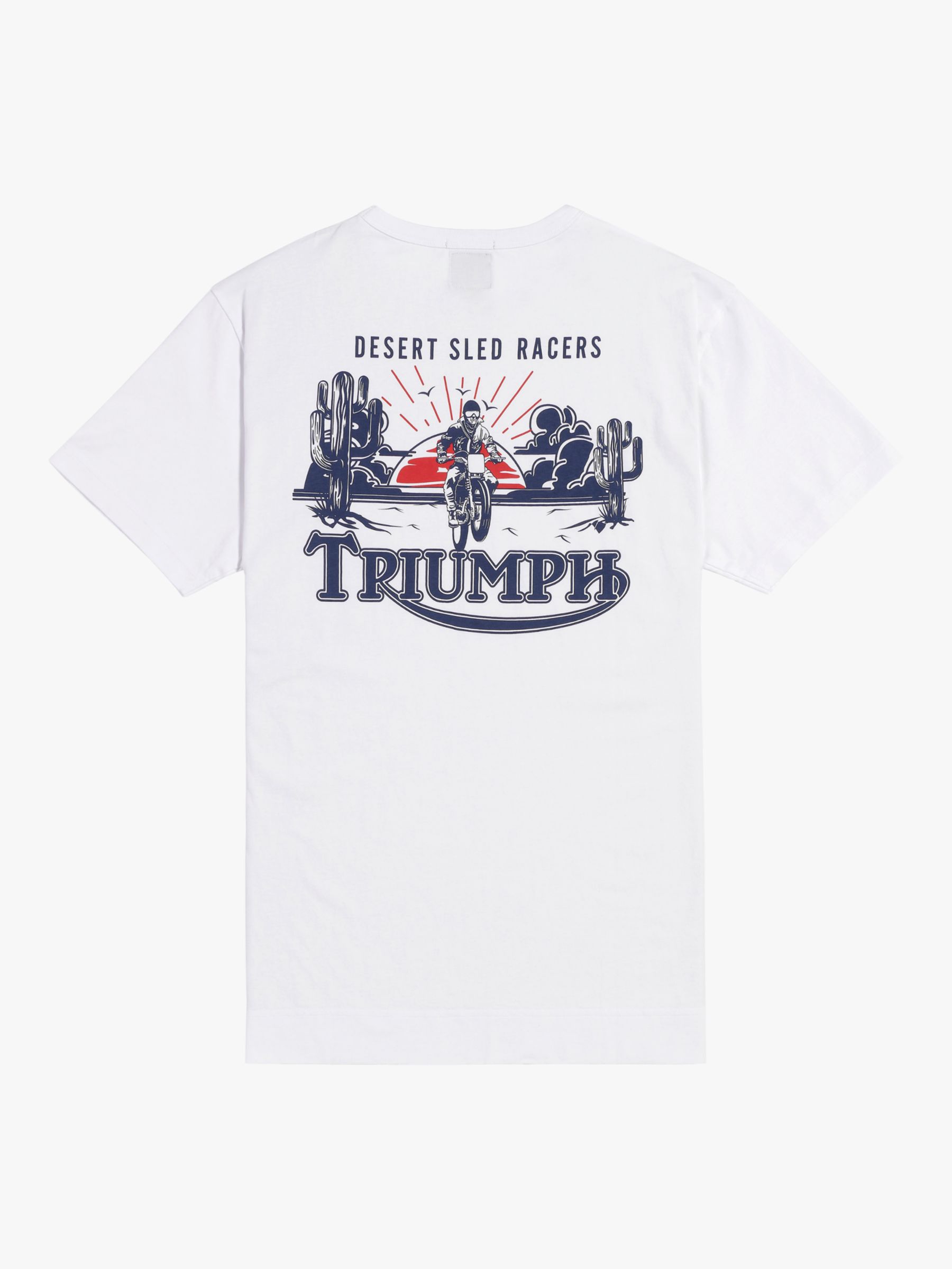 Triumph Motorcycles Sled Print T-Shirt, White, M