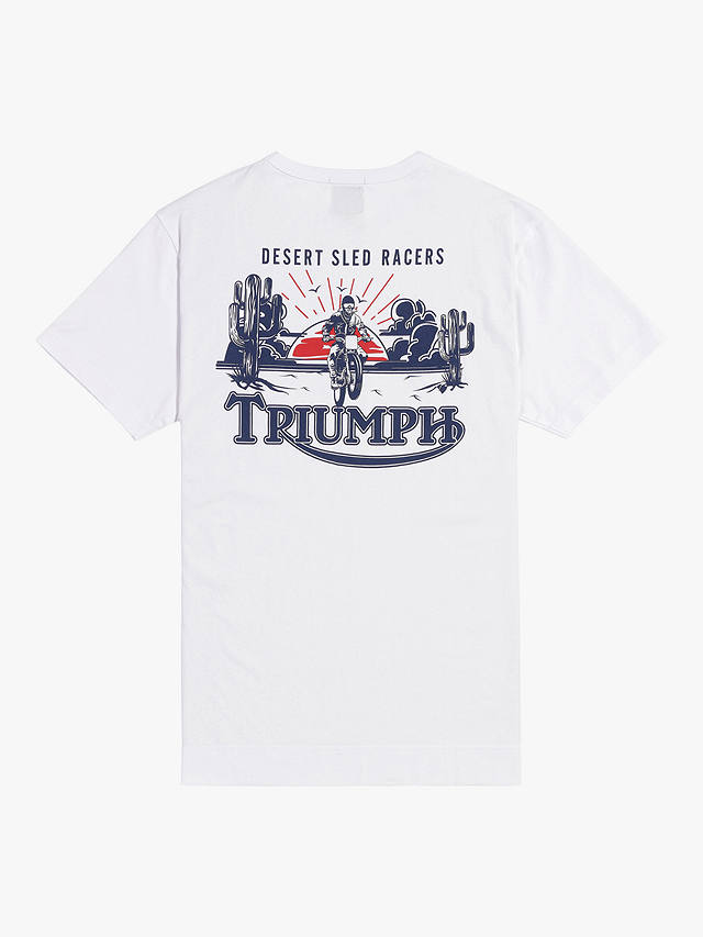 Triumph Motorcycles Sled Print T-Shirt, White