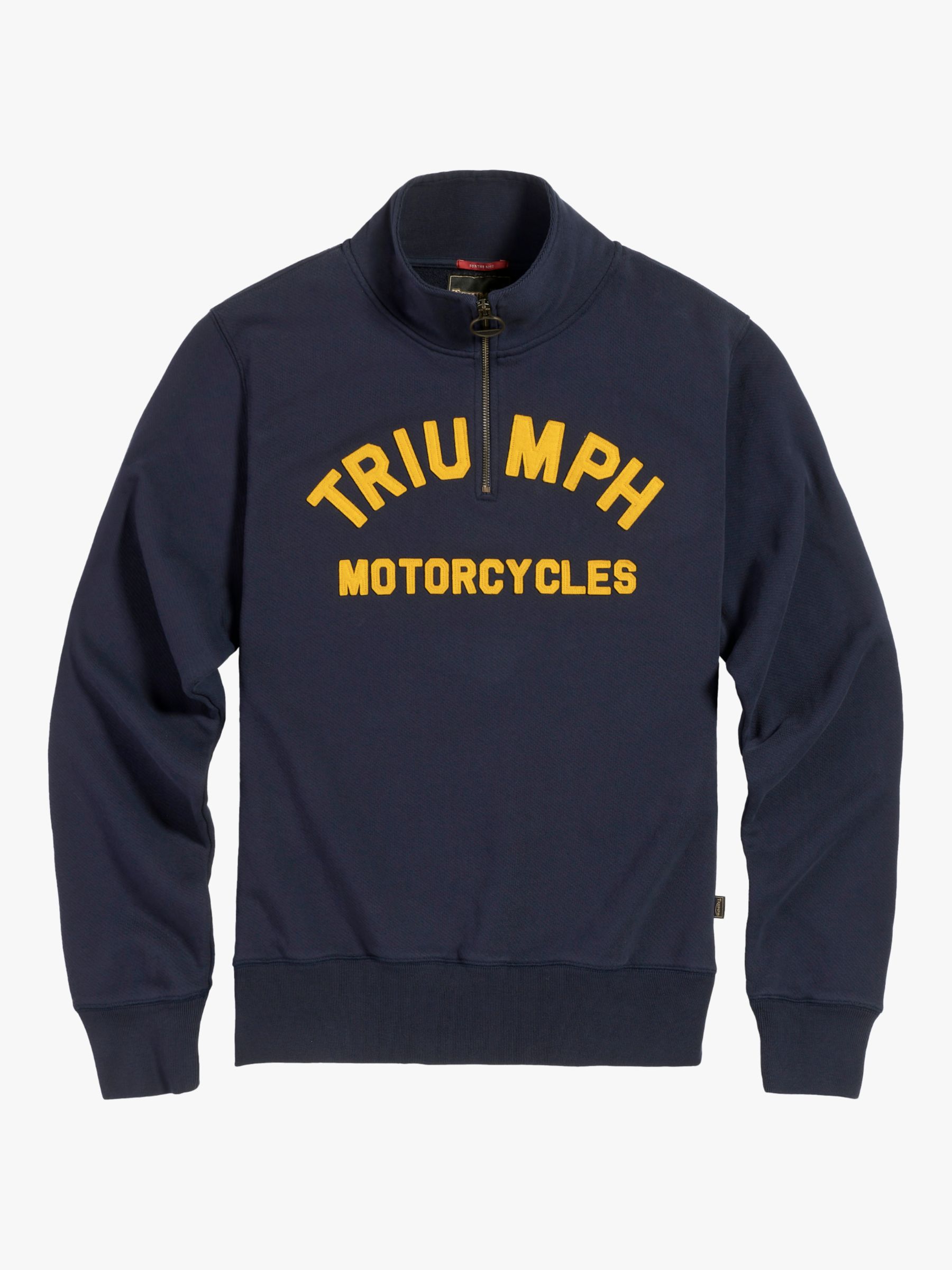 Triumph Motorcycles Ribble Zip Neck Sweatshirt, Indigo, M