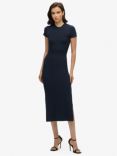 Superdry Crew Neck Midi T-Shirt Dress, Eclipse Navy