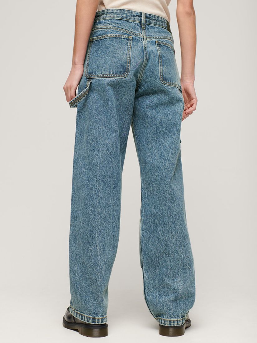 Superdry Organic Cotton Vintage Carpenter Jeans, Guerrero Mid Blue, W30/L31
