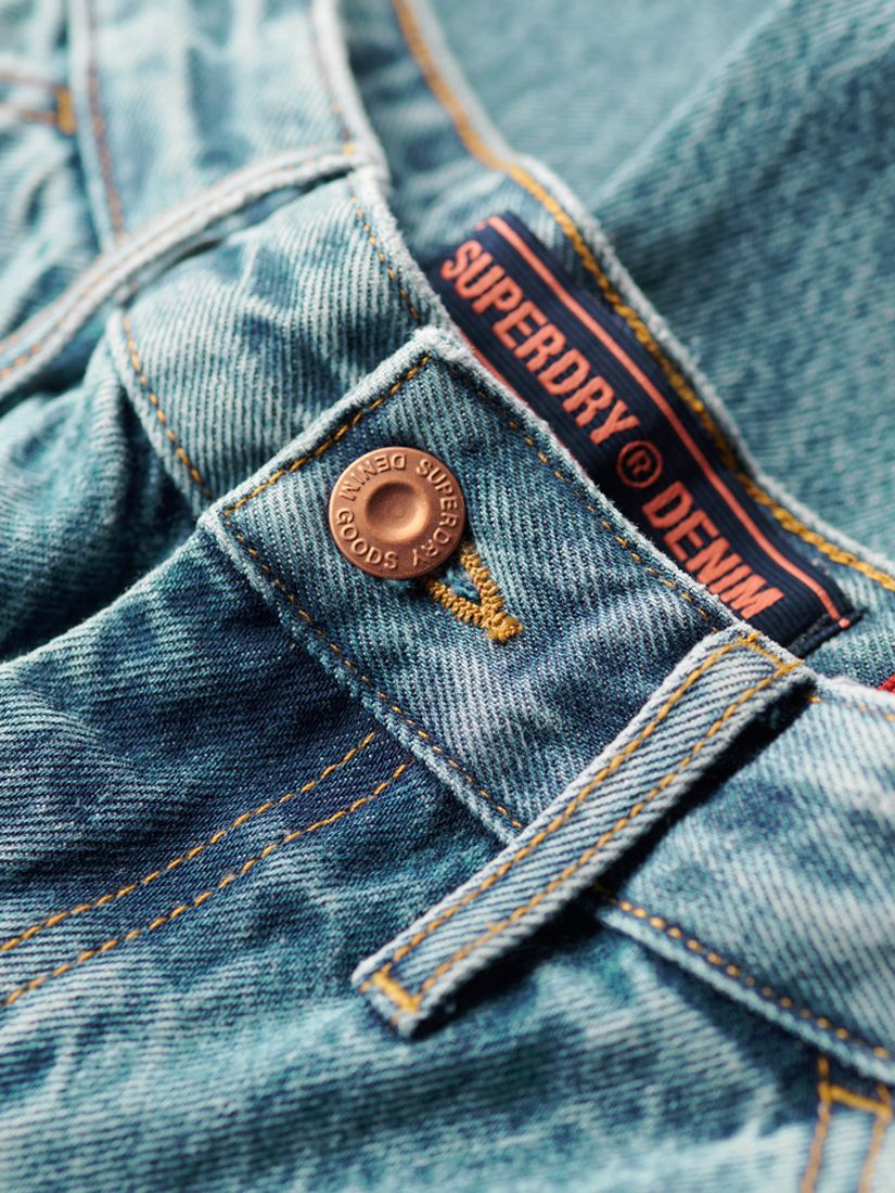 Buy Superdry Organic Cotton Vintage Carpenter Jeans, Guerrero Mid Blue Online at johnlewis.com